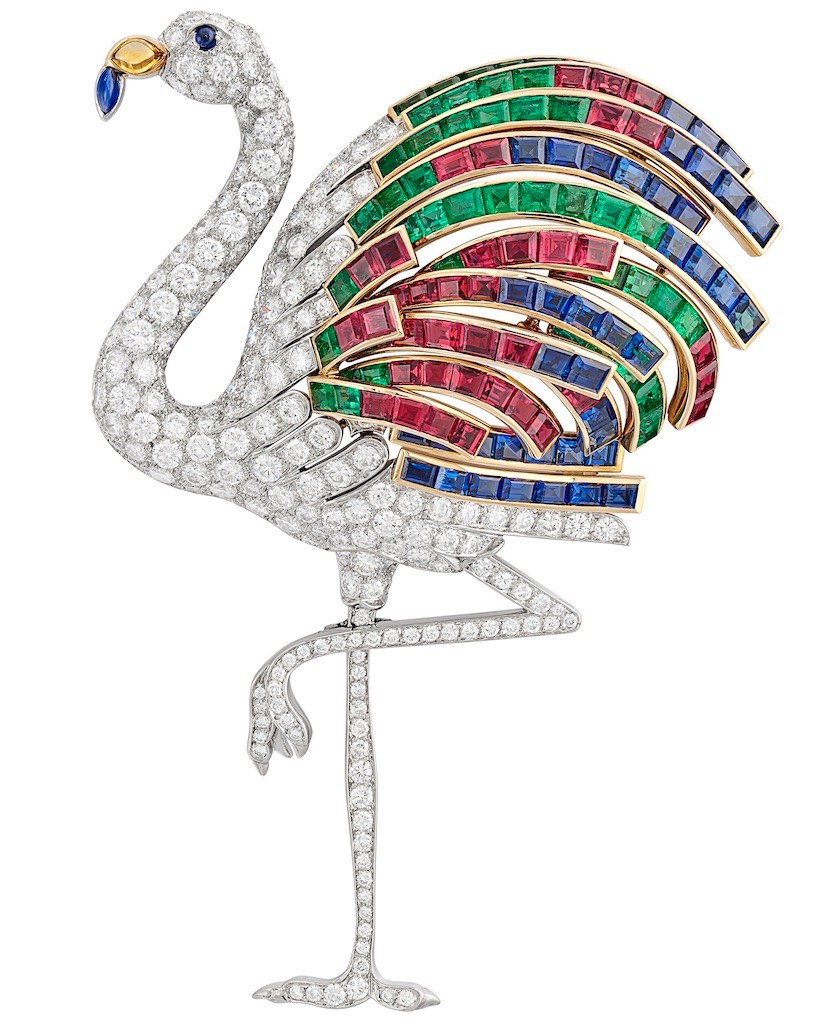 Diamond Bird Jewelry The Duchess of Windsor’s legendary Cartier Flamingo brooch