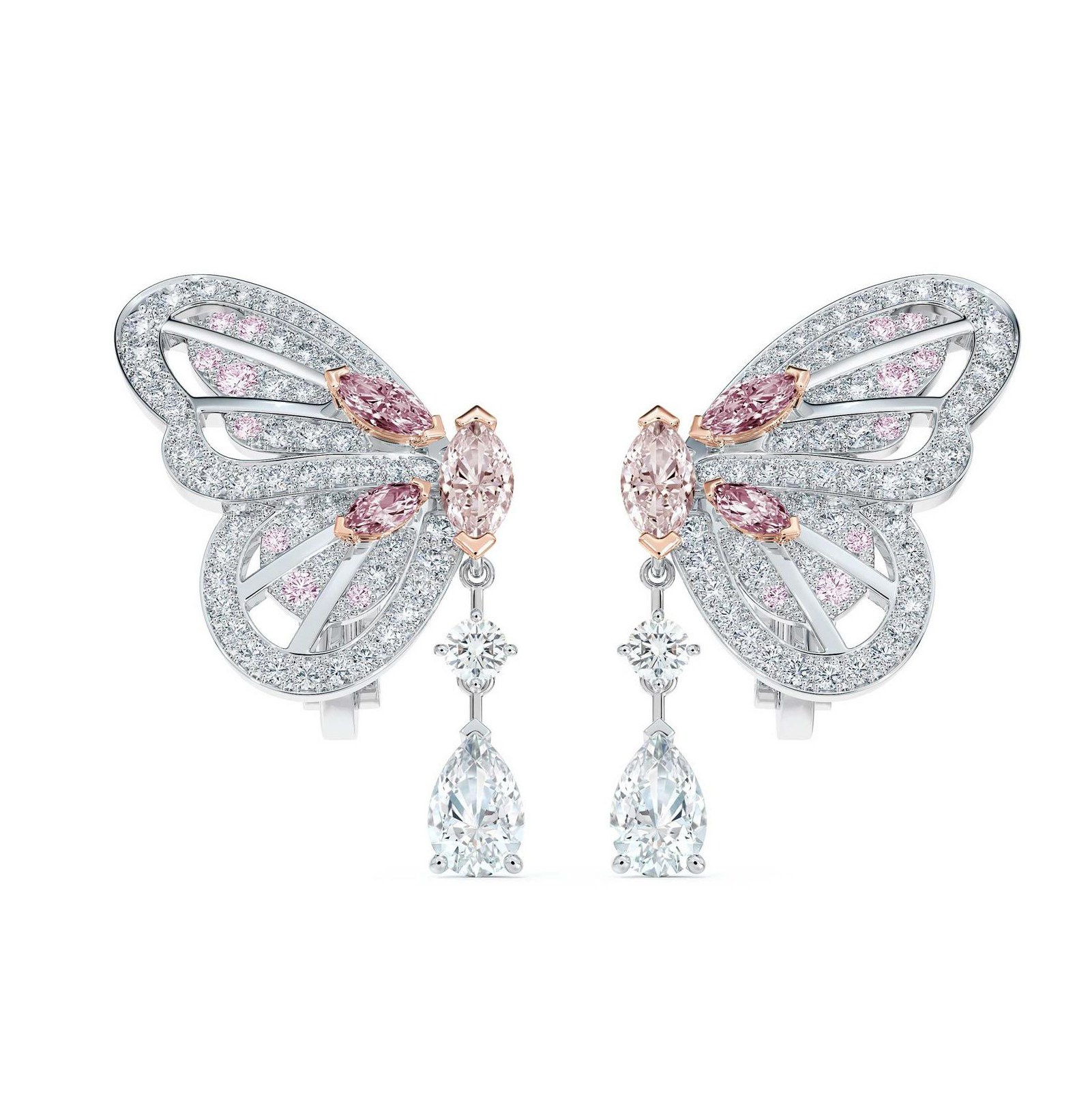 de beers butterfly earrings