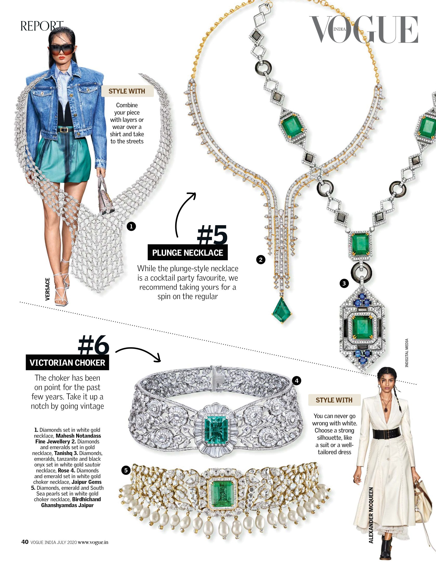 Diamond choker necklace sets
