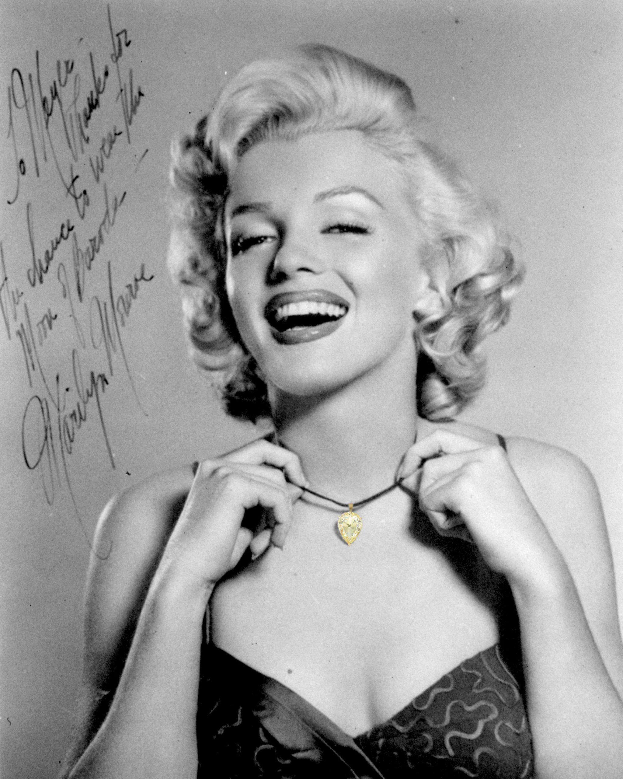 Moon of Baroda diamond on Marilyn Monroe
