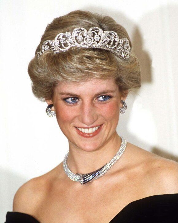 Princess Diana wearing diamond jewellery