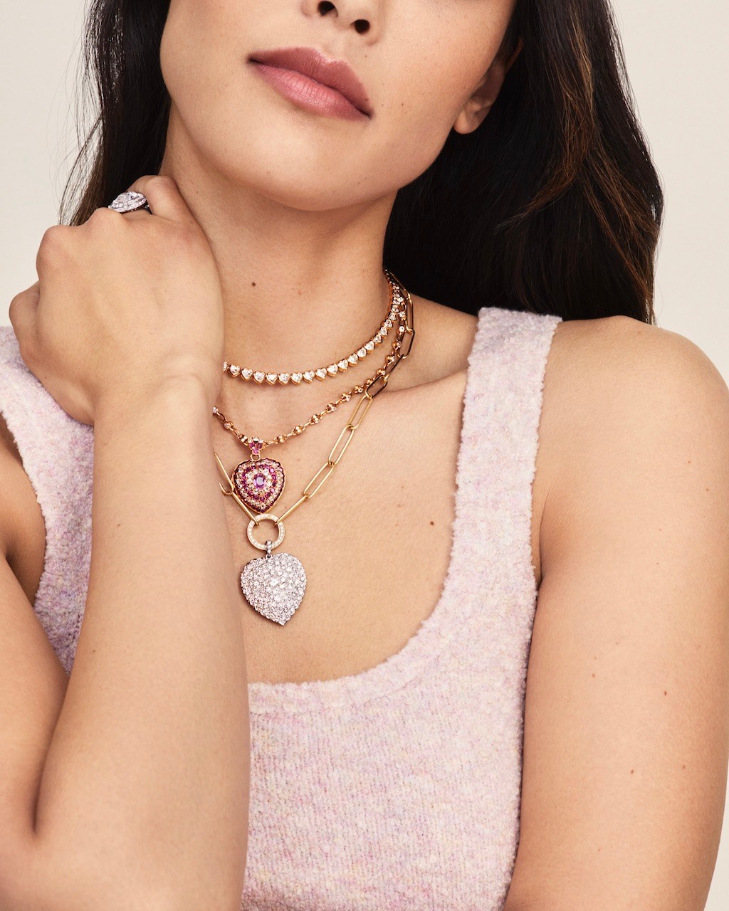 diamond heart jewelry: heart necklaces