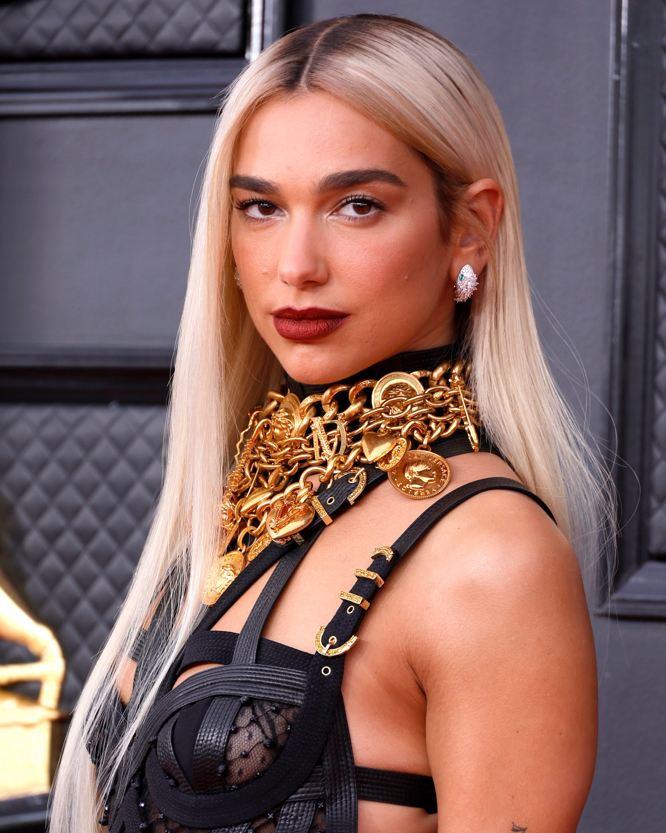 Dua Lipa attends the 64th Annual GRAMMY Awards at MGM Grand Garden Arena on April 03, 2022 in Las Vegas, Nevada. (Photo by Frazer Harrison/Getty Images for The Recording Academy)