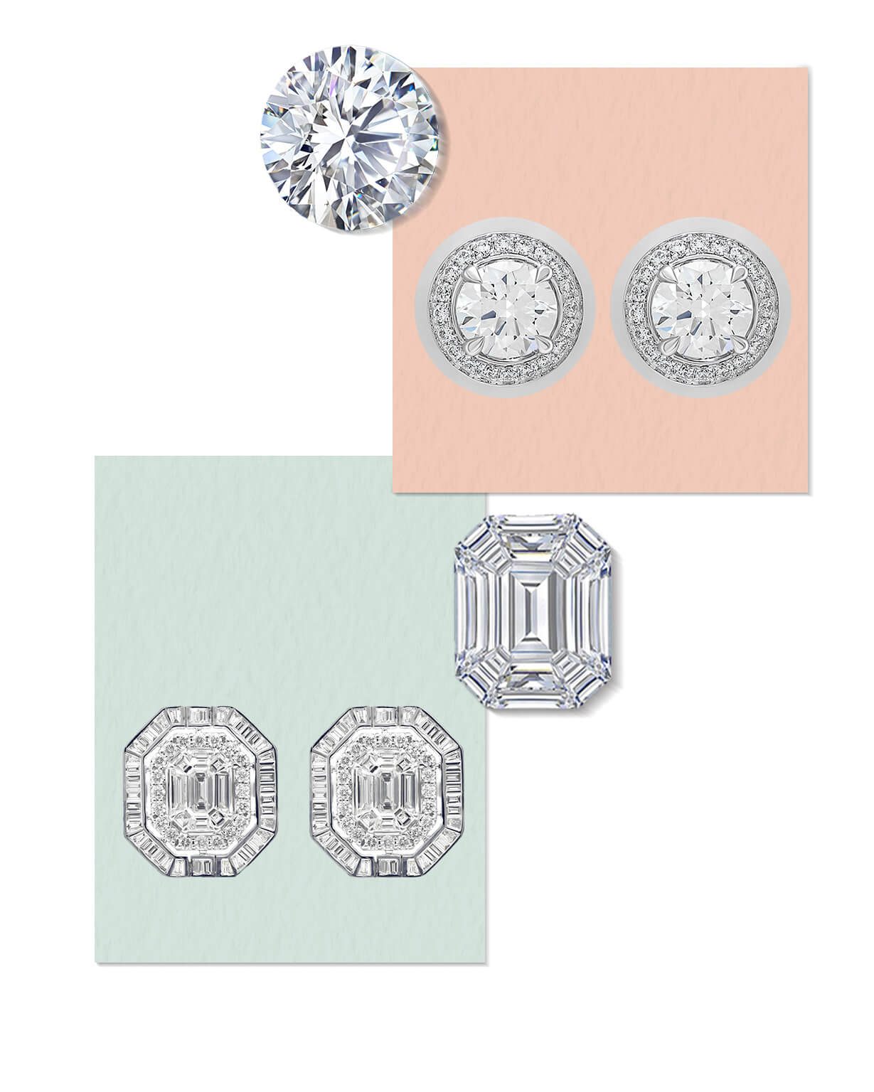 Solitaire earring sets