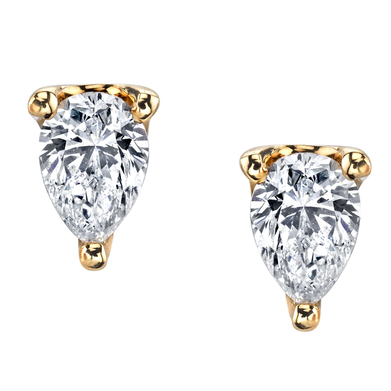 Anita Ko Pear Diamond Studs, $1,200, anitako.com