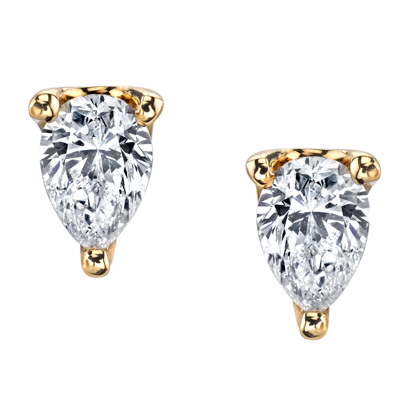 Anita Ko Pear Diamond Studs, $1,200, anitako.com