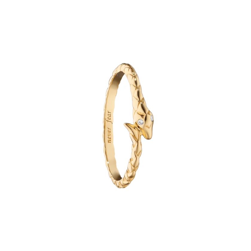 diamond snake stackable ring
