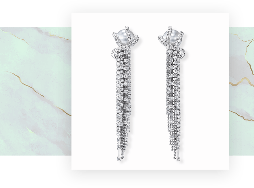 Diamond earrings designed by Delfina Delettrez