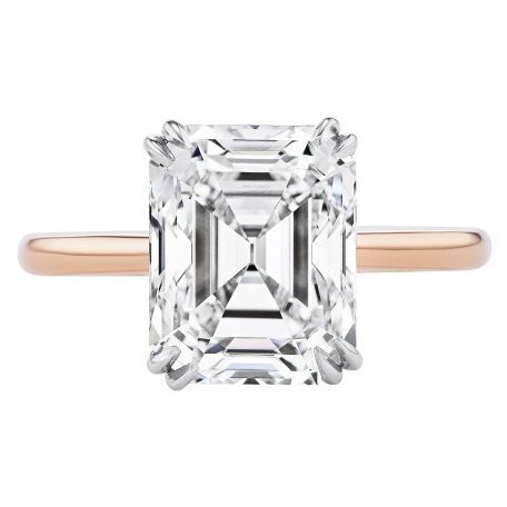 ring auction: emerald shaped diamond ring Jewelry Auction