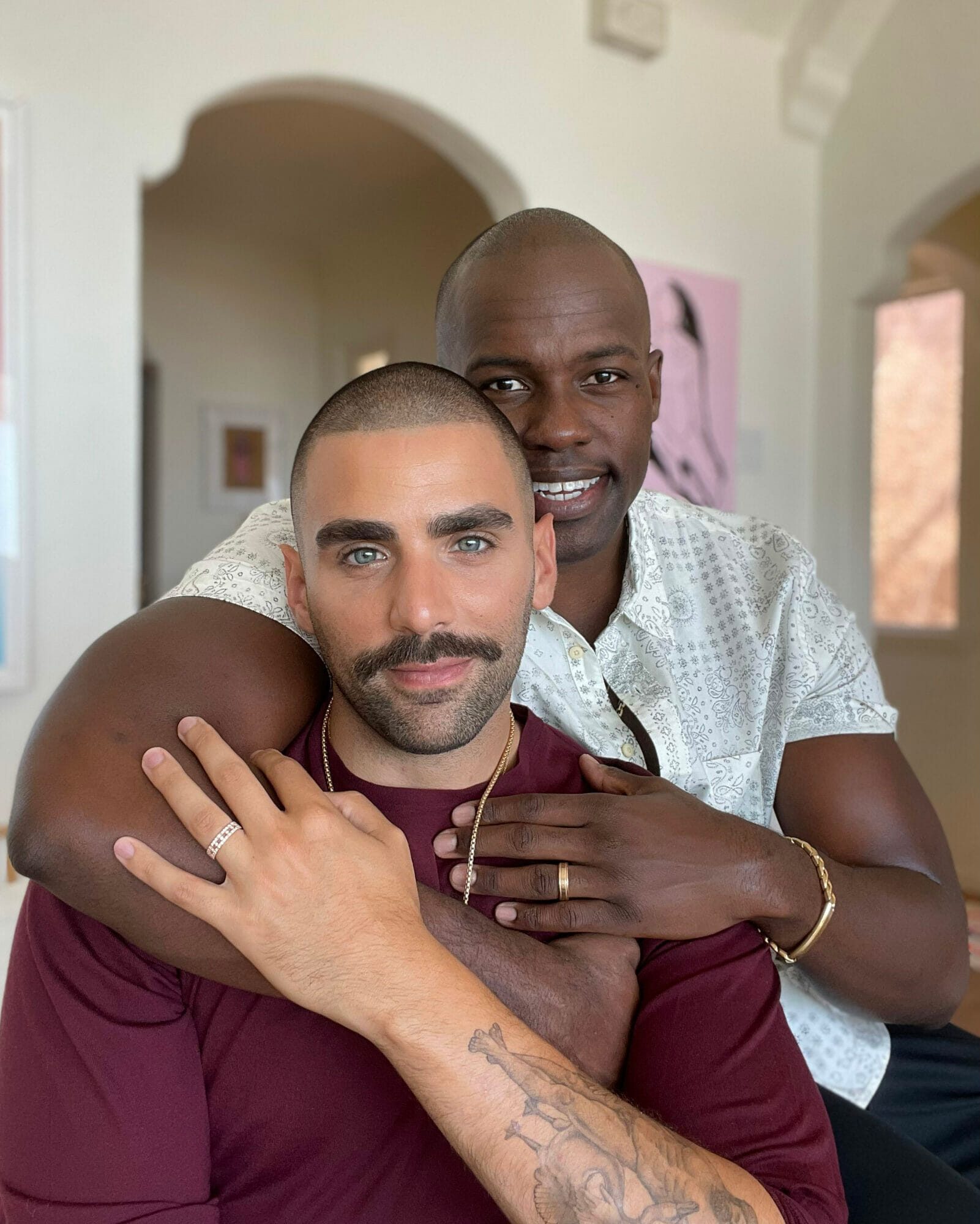 Phillip Picardi and Darien Sutton at home in Los Angeles 