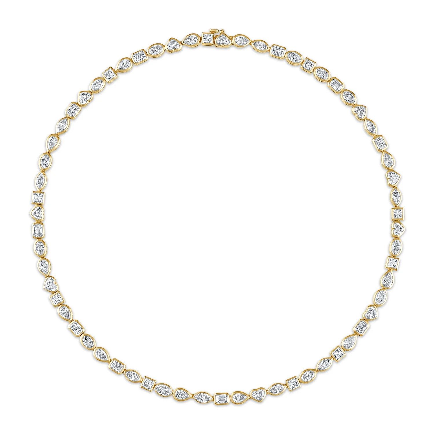 multi shape diamond necklace