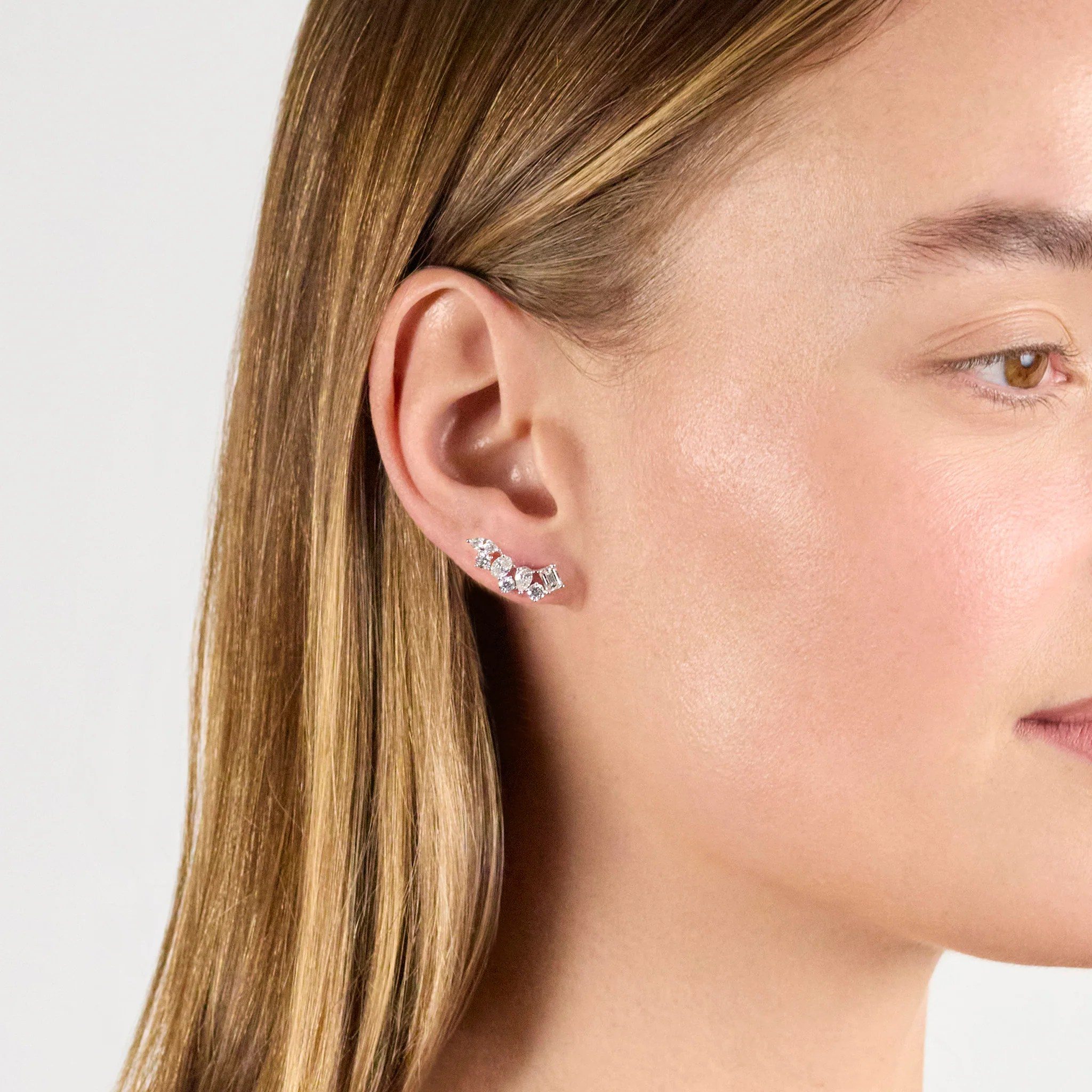 multi shape diamonds earrings