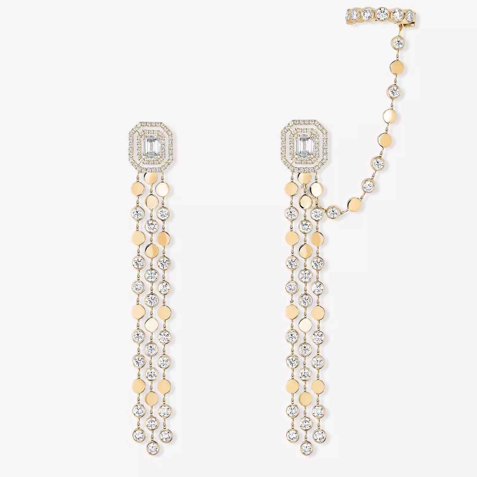 Messika mismatched earrings