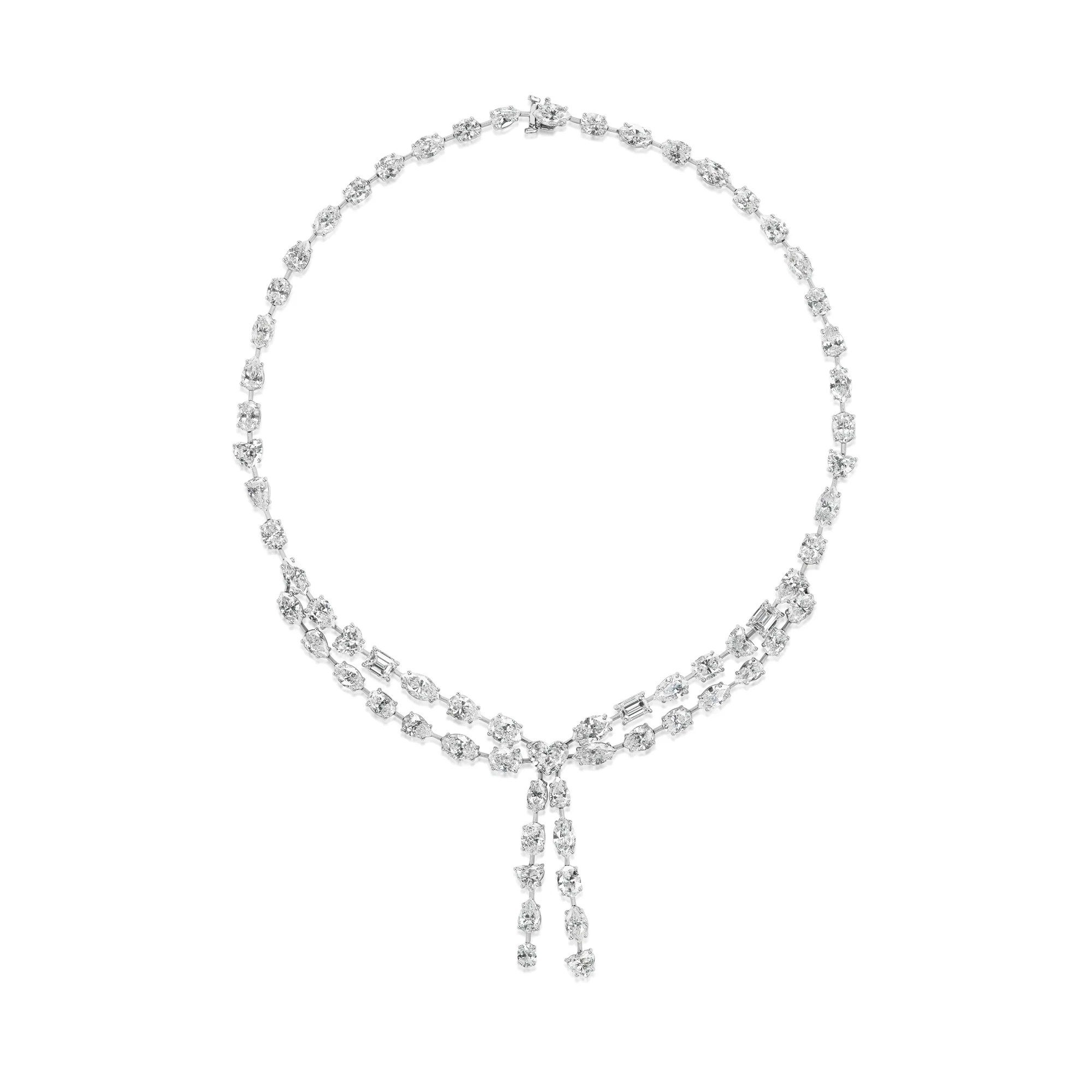 multi shape diamonds necklace