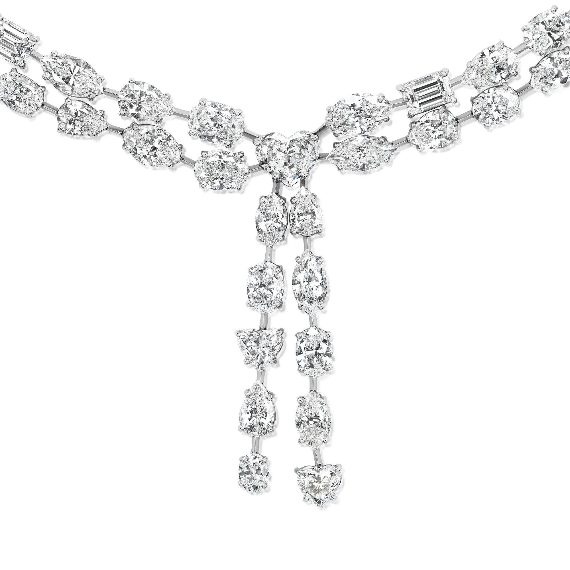 multi shape diamonds necklace