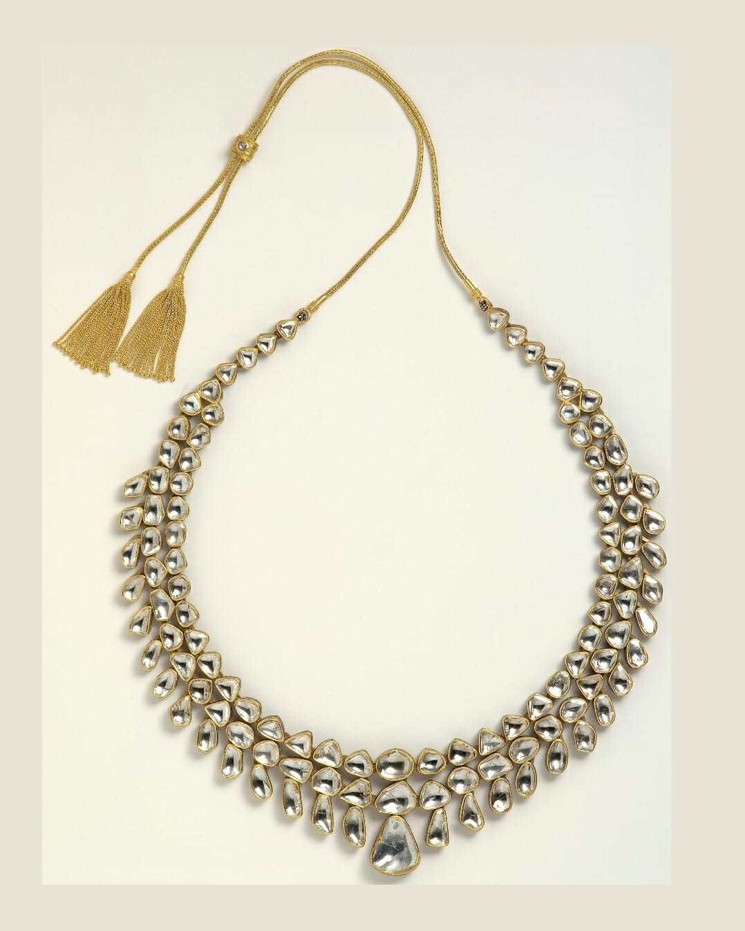Mughal Empire Jewelry Indian Wedding Jewelry Polki Diamond Necklace (Courtesy of Munnu The Gem Palace)