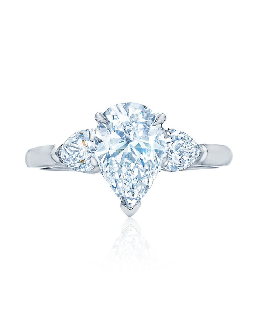 pear shaped diamond engagement ring wedding inspiration