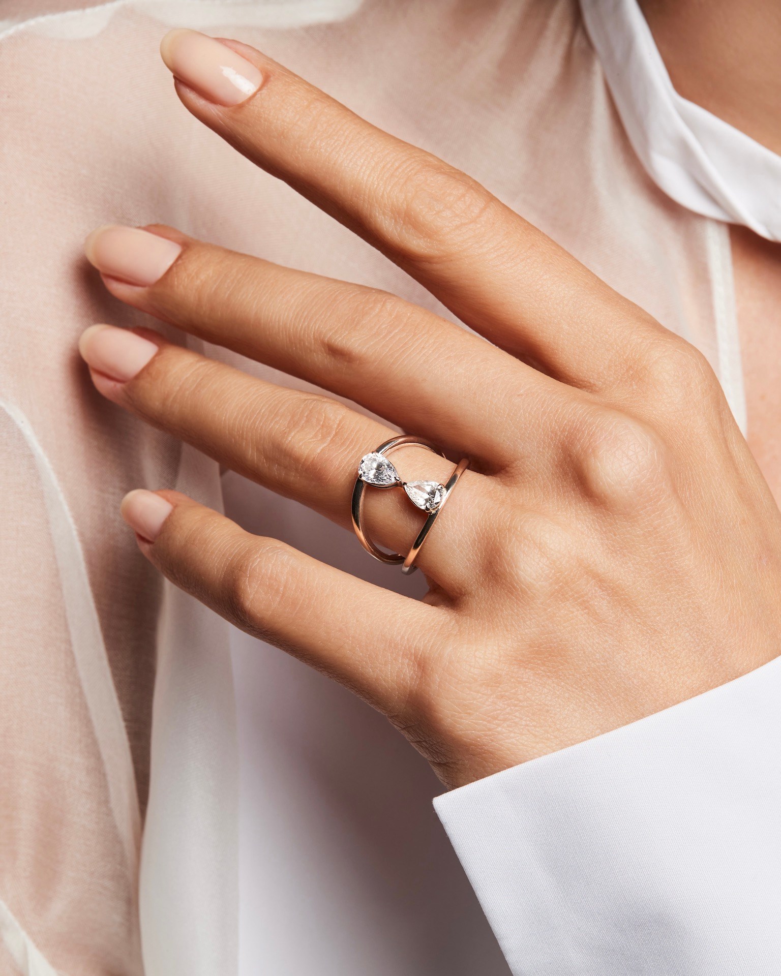 two stone engagement ring