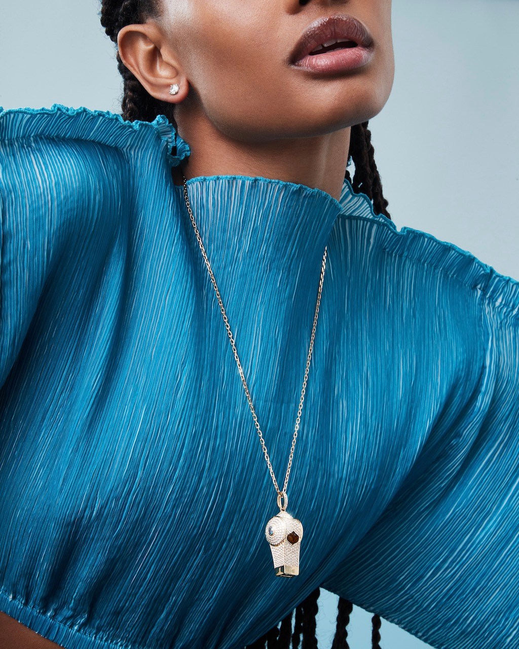 Fun jewelry: play with Anita Ko whistle necklace