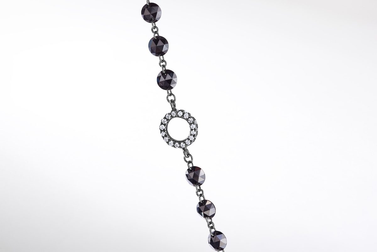 rose cut diamonds black