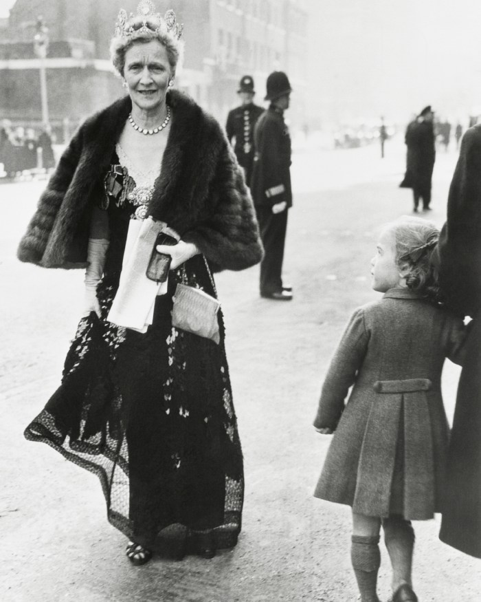 Cursed Diamonds: Lady Astor arrives for the opening of Parliament wearing the Astor Sancy Tiara (Getty Images)