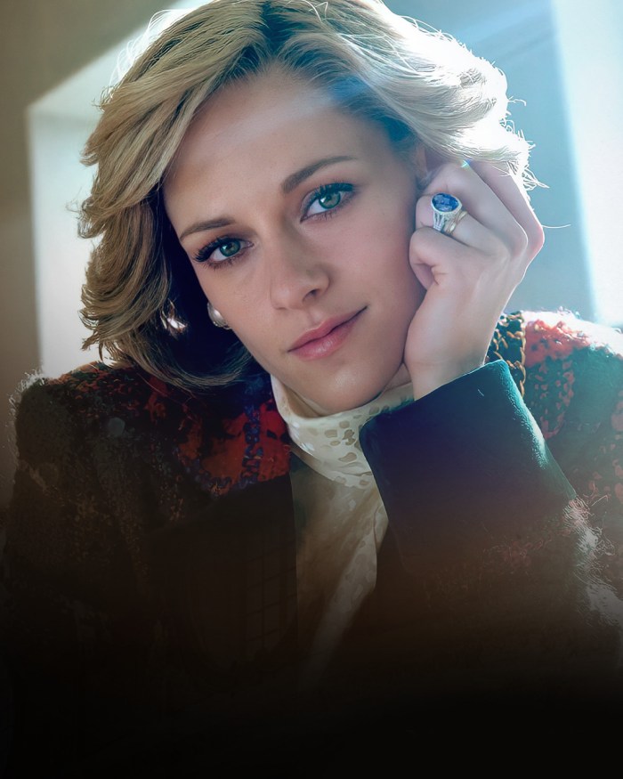 Famous Movie Jewelry: Kristen Stewart wore a Mouawad-made replica of Princess Diana's engagement ring in the 2021 biopic, Spencer. (Courtesy of Mouawad)