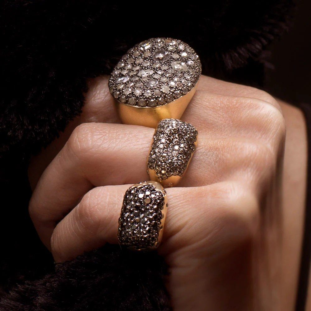 Nada Ghazal Champagne diamond ring