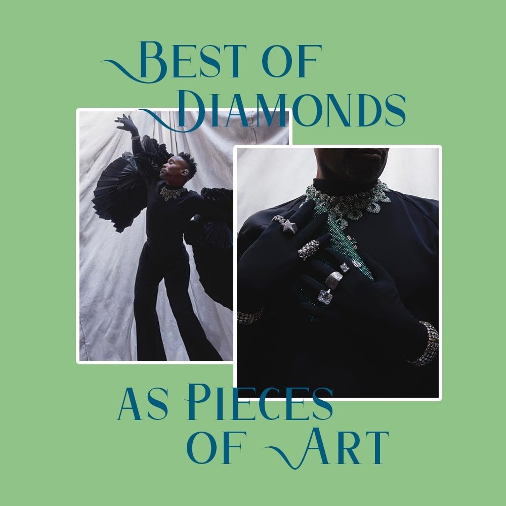 Natural diamond pieces of art