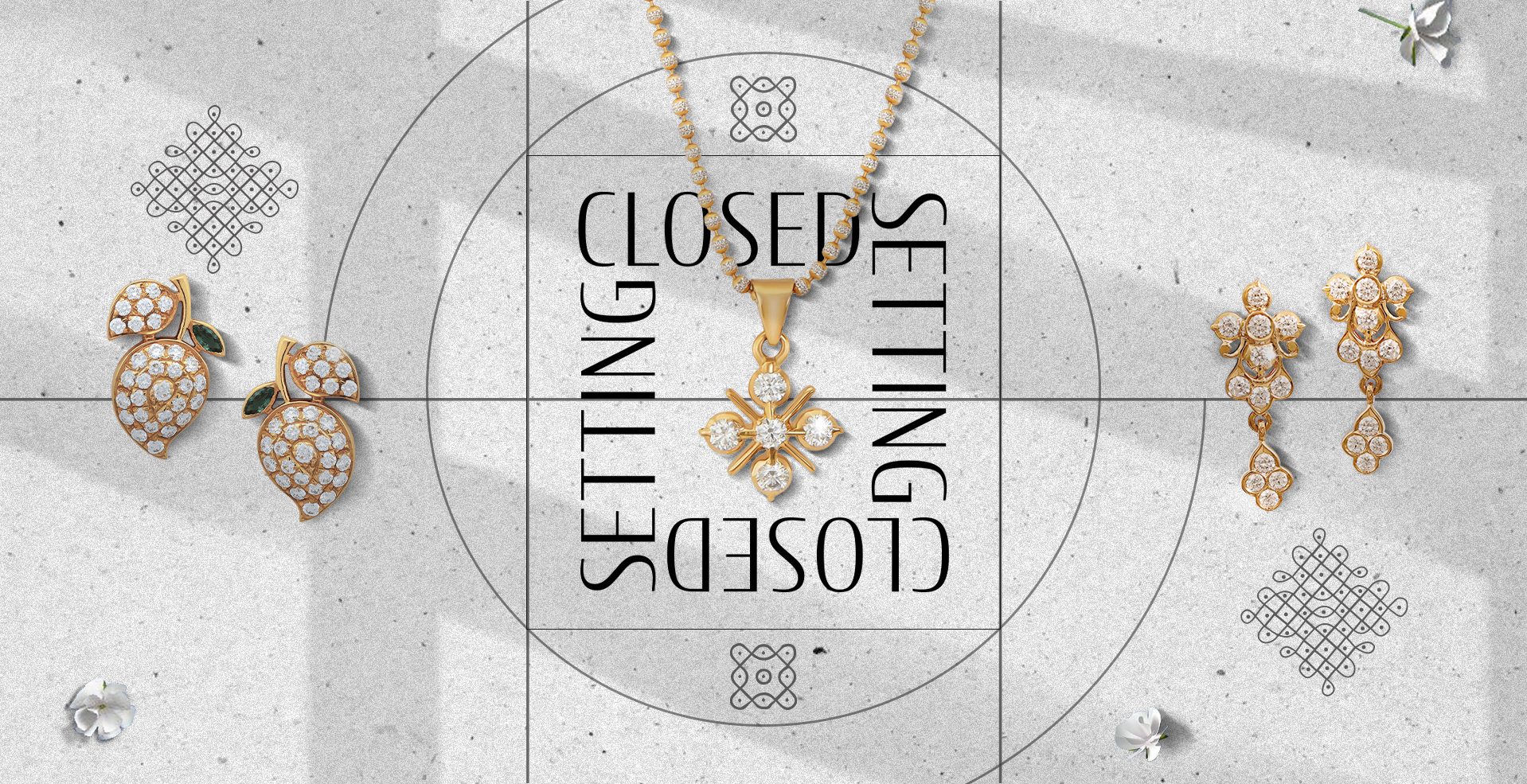 Closed setting diamond Jewellery Designs
