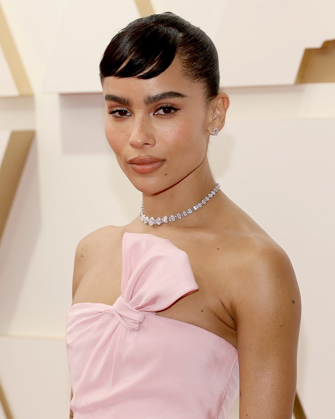 Oscars Jewelry: Zoë Kravitz wore a diamond collar necklace 2022 Academy Awards