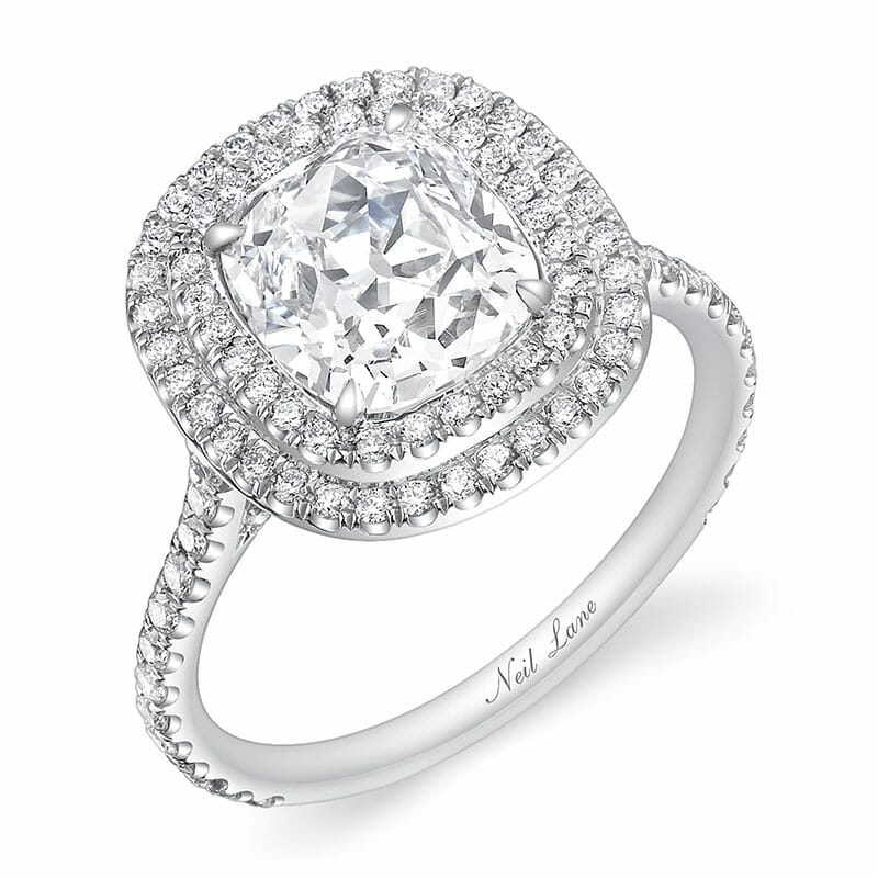 cushion diamond engagement rings