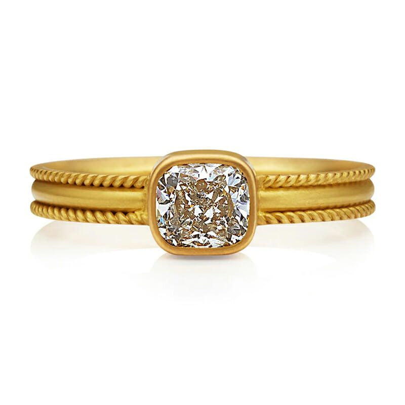 cushion diamond engagement rings