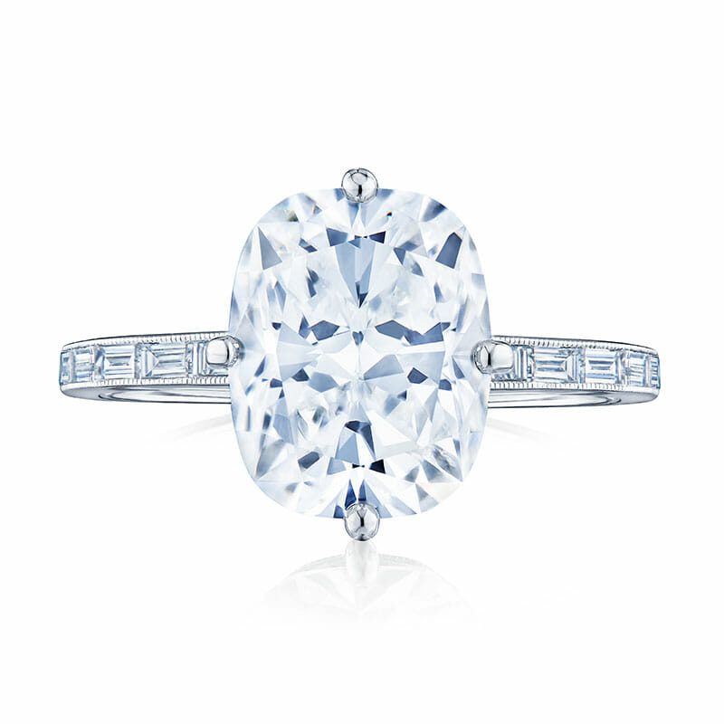 cushion diamond engagement rings