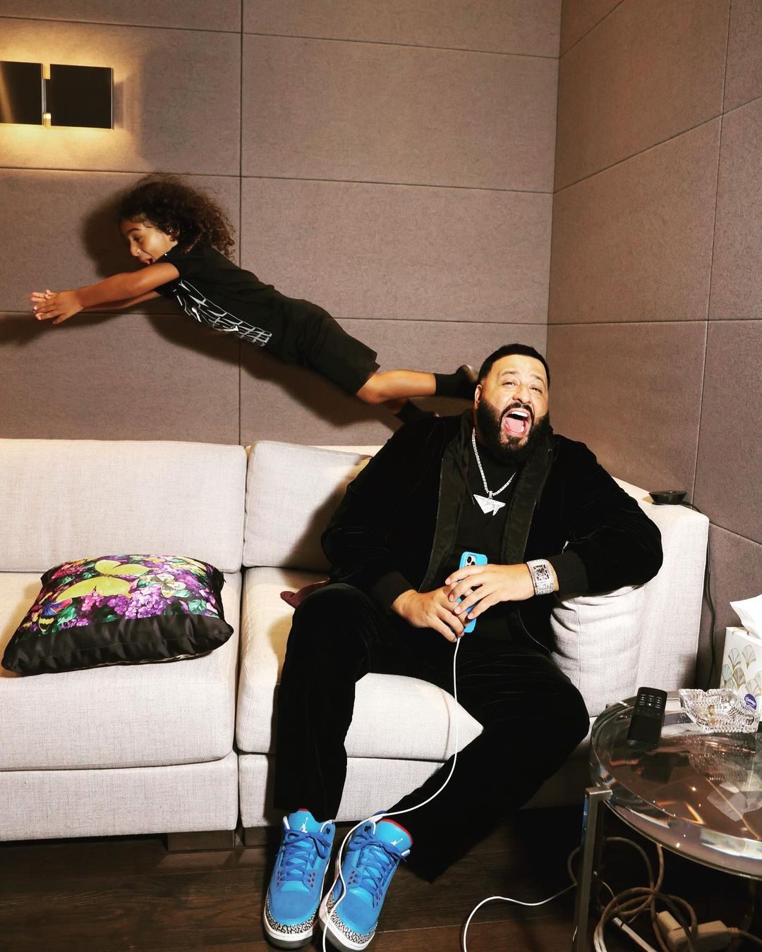 Dj Khaled with his daughter