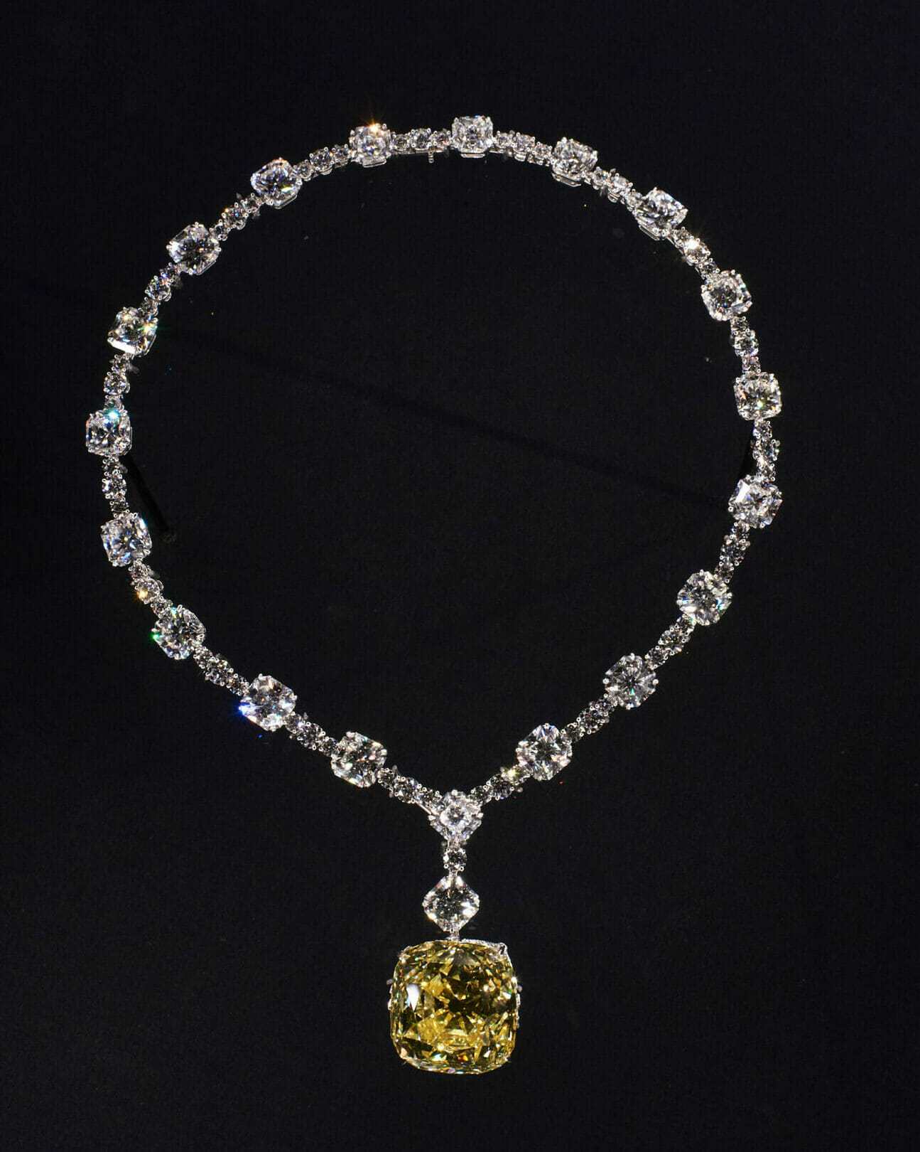 Tiffany Saatchi london yellow diamond necklace