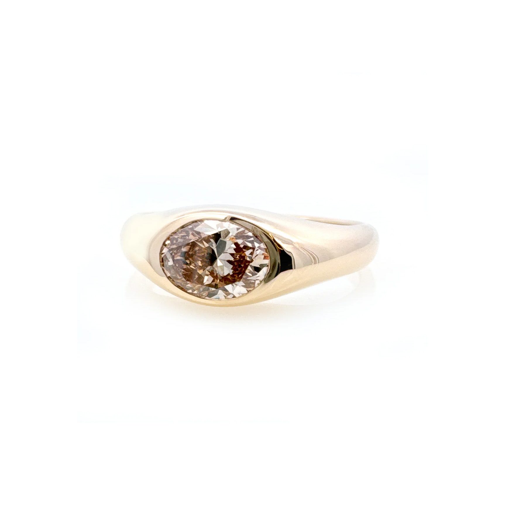 brown diamond ring