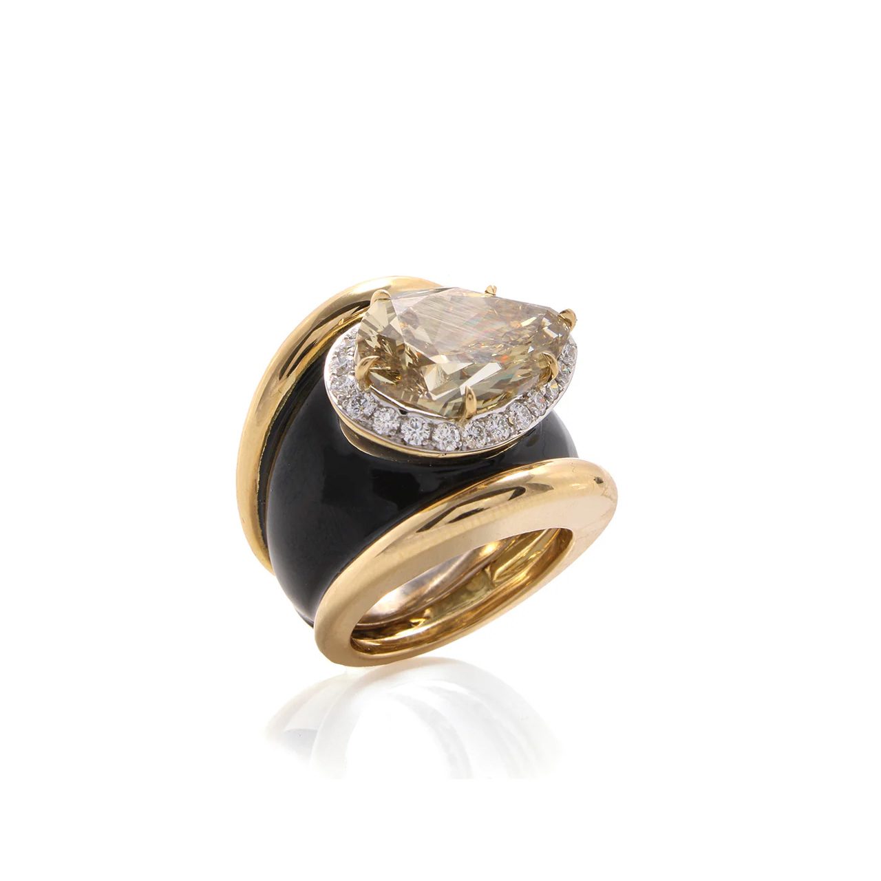 brown diamond ring