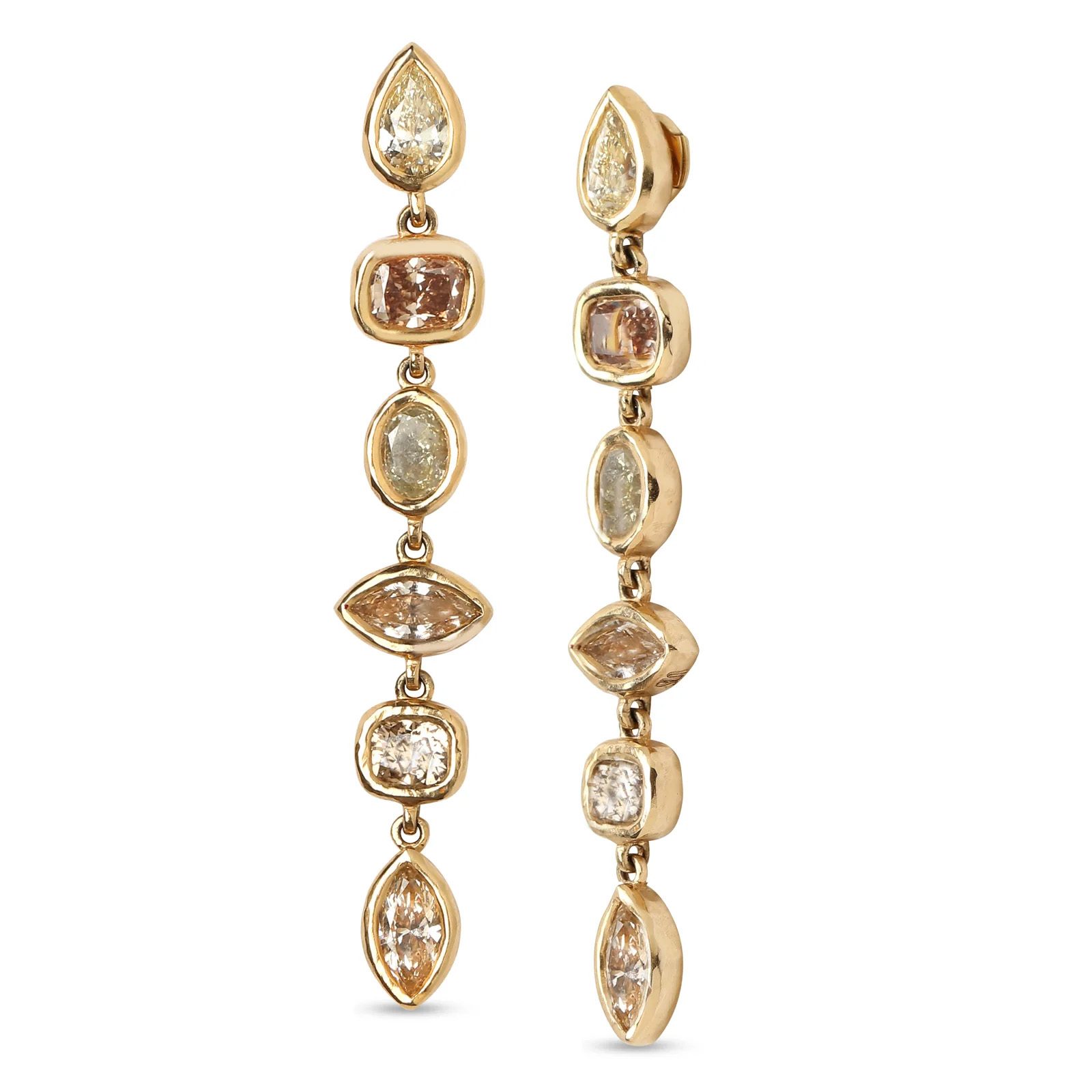 brown diamond earrings