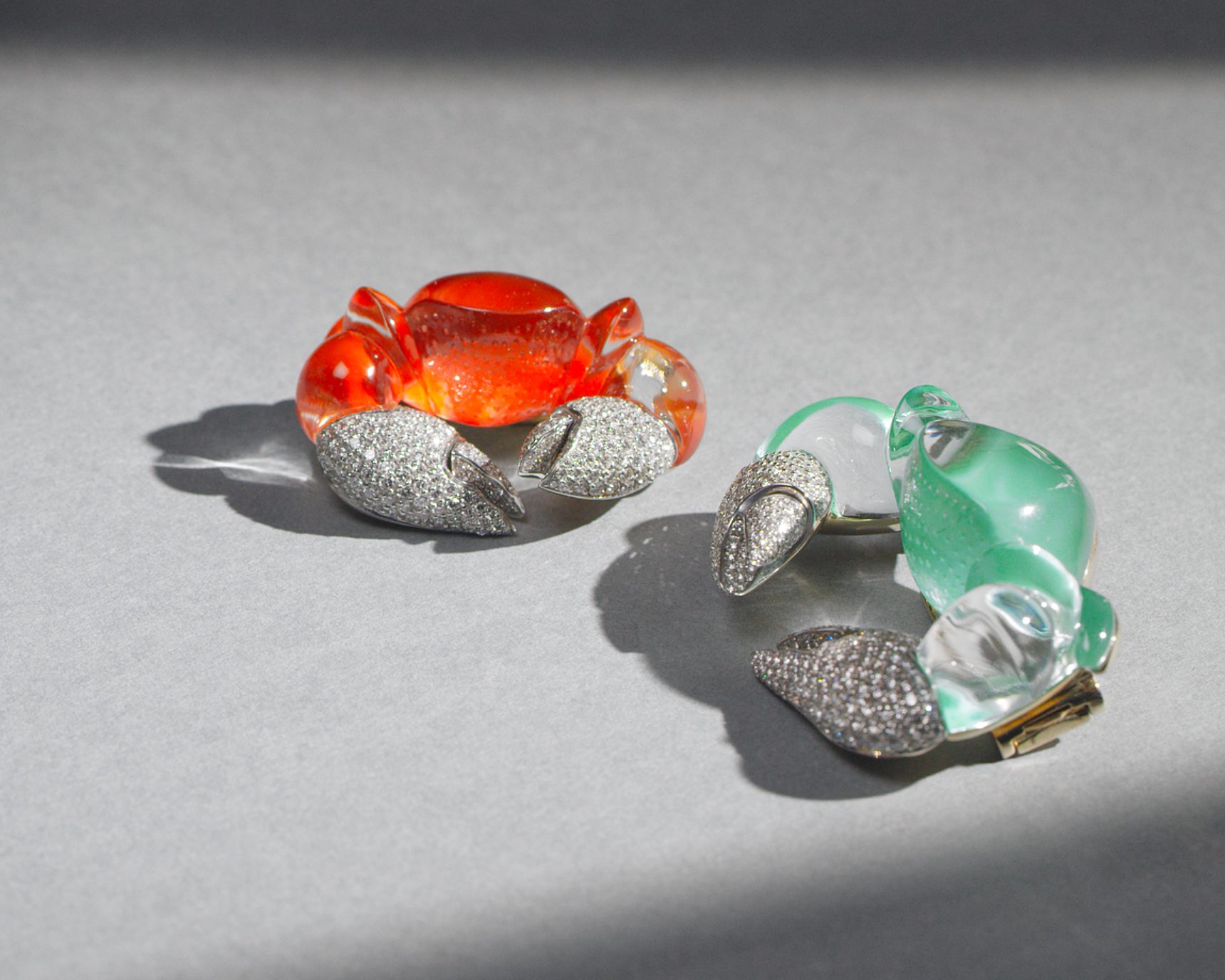 Vhernier diamond jewelry crab brooches
