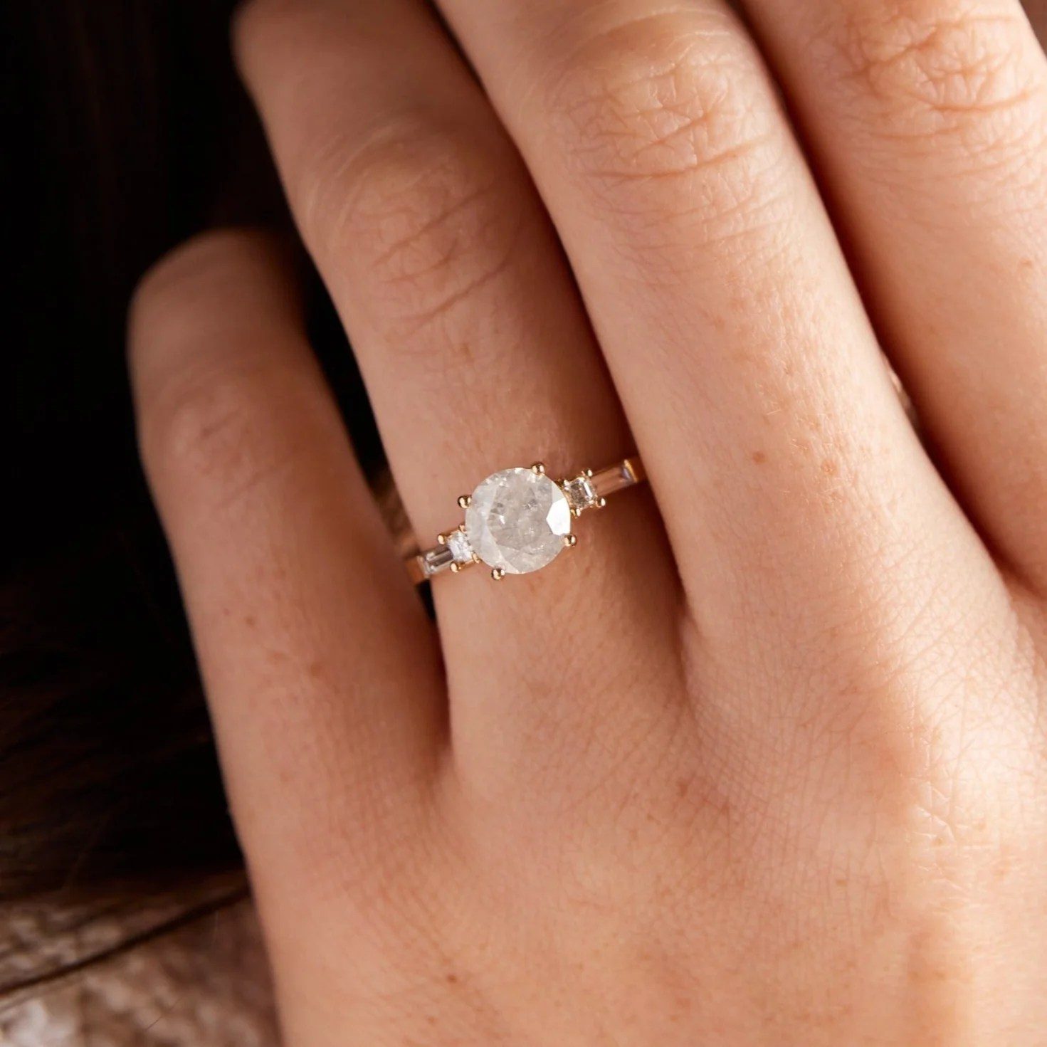 icy white diamond ring