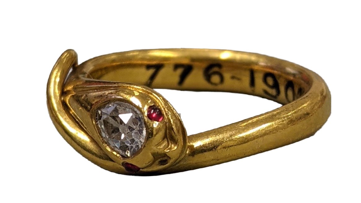 year of the snake jewelry: vintage Victorian snake ring
