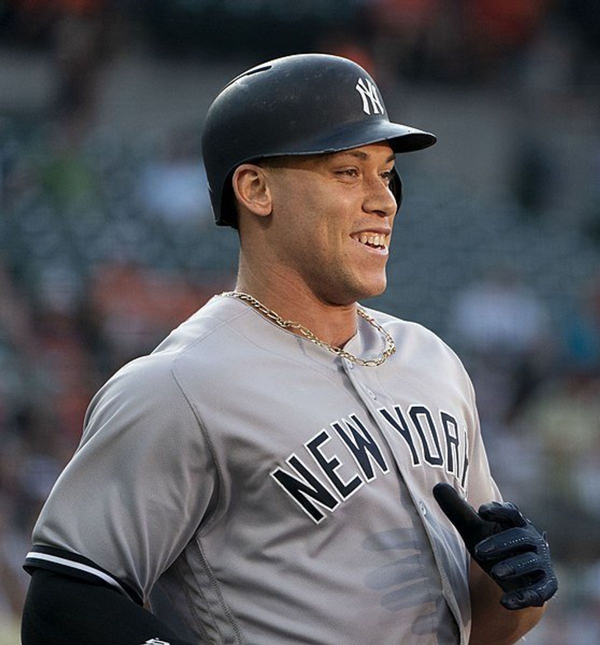 Aaron Judge Prefers a Classic Baseball Necklace