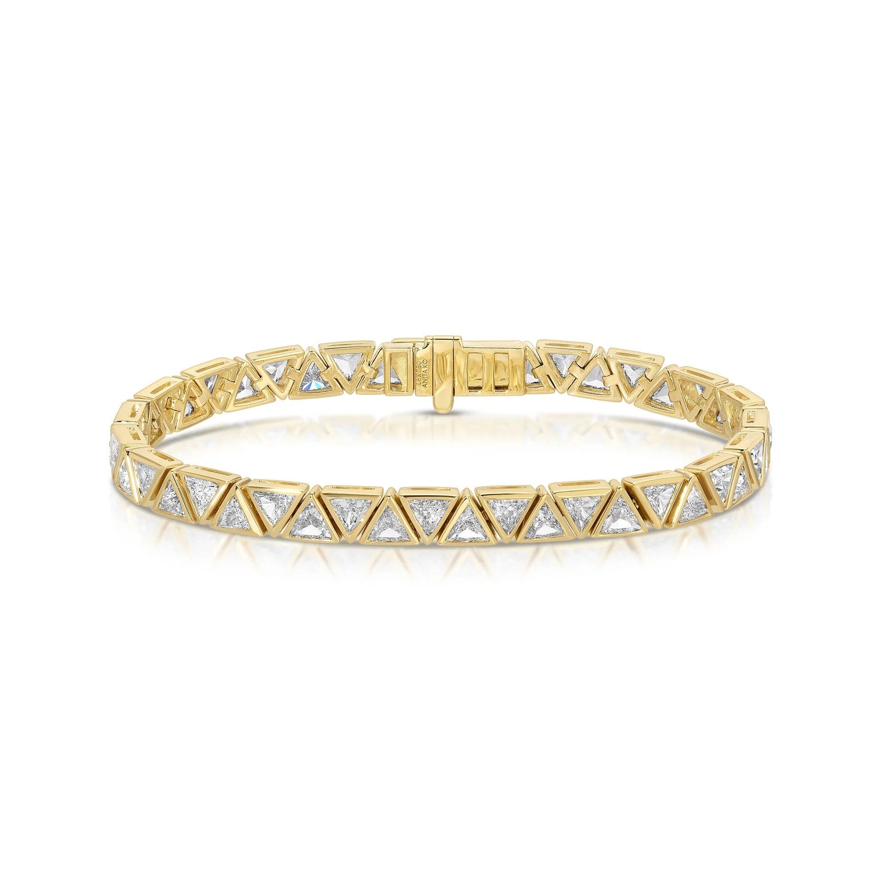 trillion cut diamond bracelet