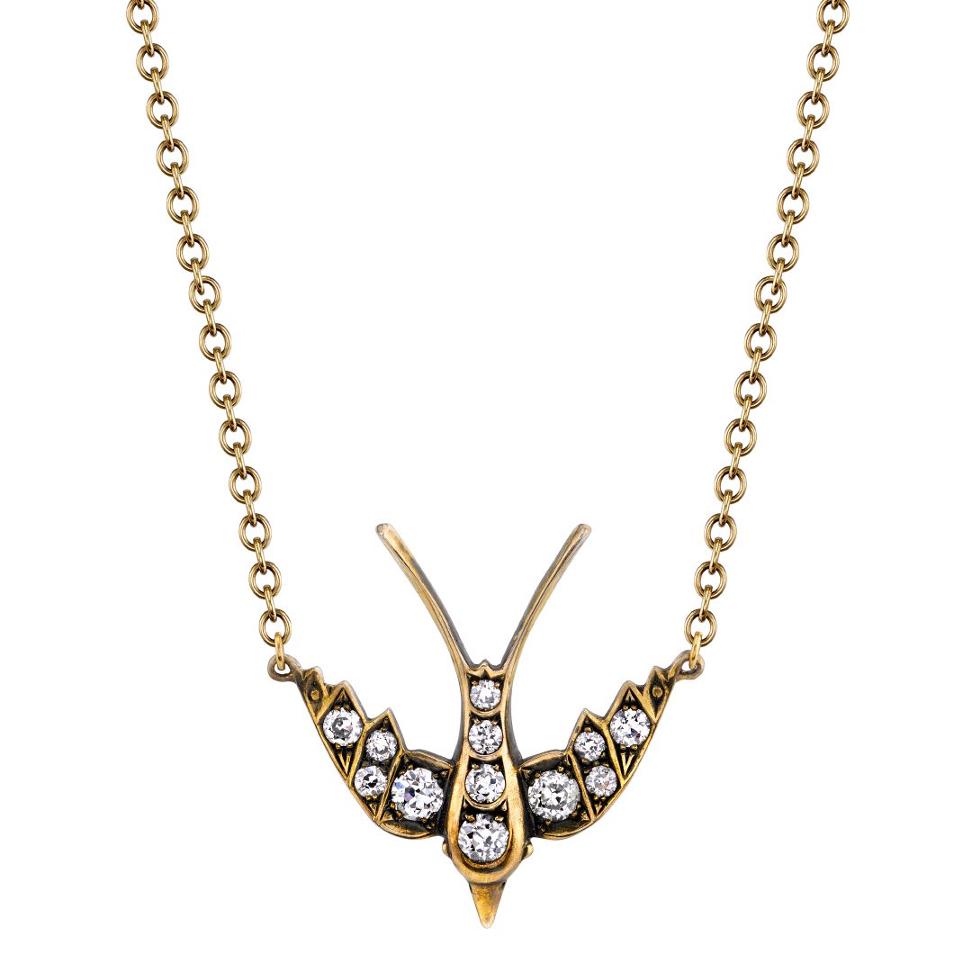 2022 holiday gift guide natural diamond jewelry bird necklace