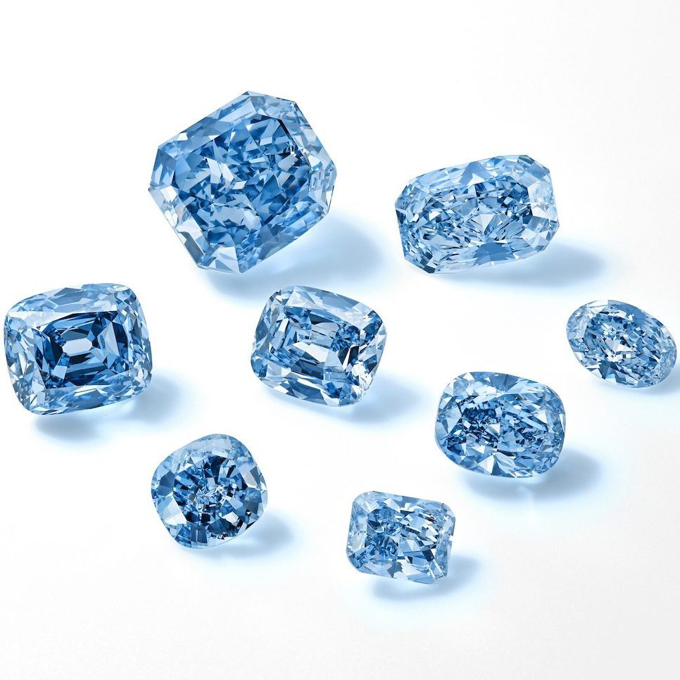 Blue Diamonds like the Heart of Eternity Diamond