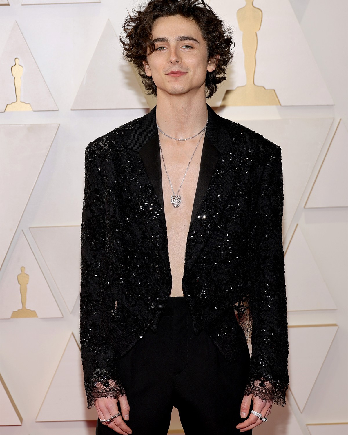 Timothée Chalamet Went Shirtless in Pantheré at the 2022 Oscars