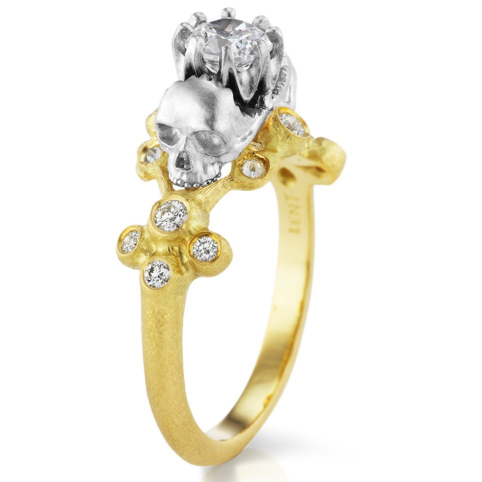 wednesday netflix gothic revival natural diamond jewelry ring