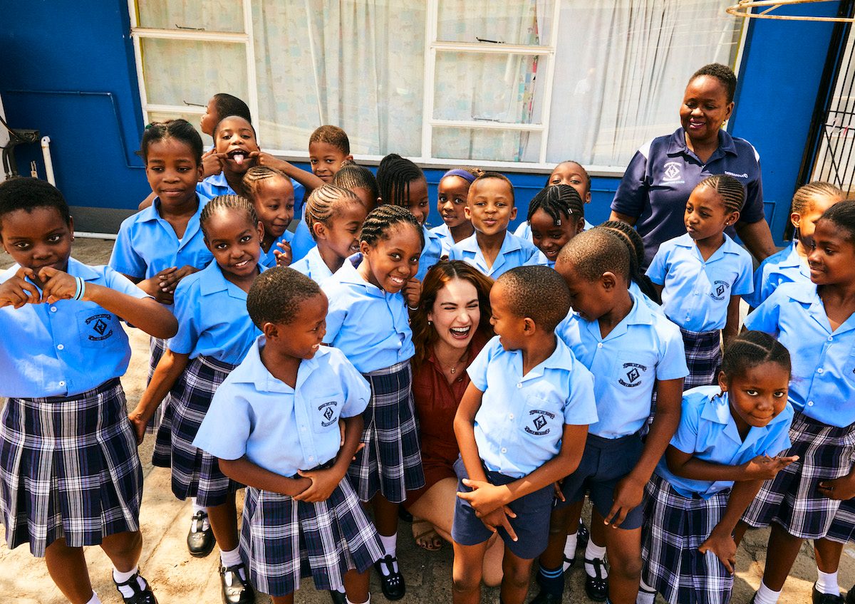 Lily James working with natural diamond industry to help to make free education for children