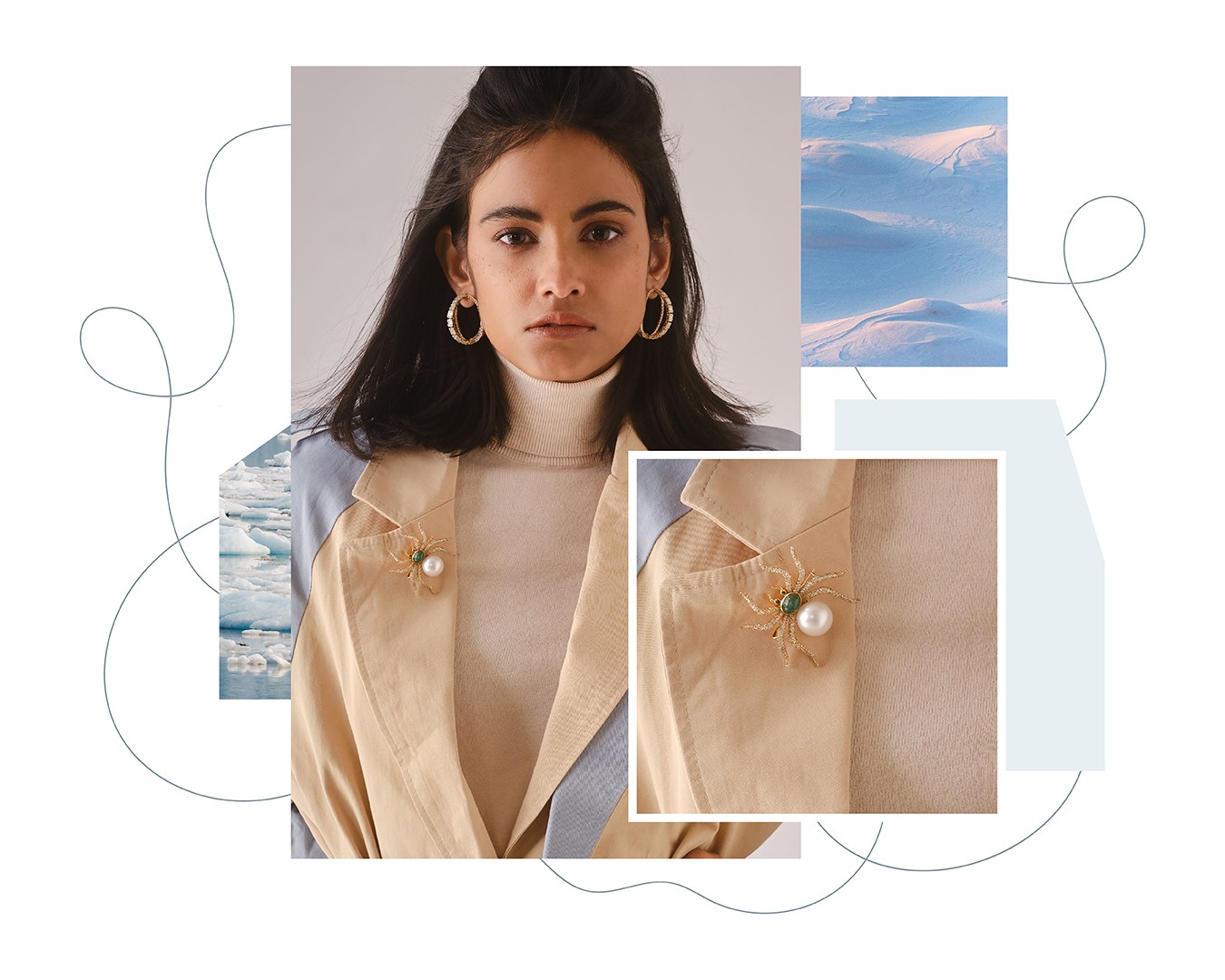 Varuna D Jani's Exquisite Earrings and Brooch