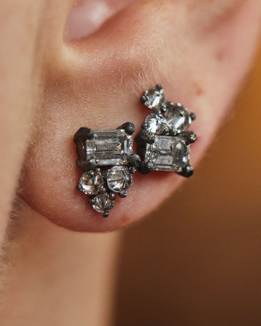 Todd Pownell natural diamond jewelry earrings